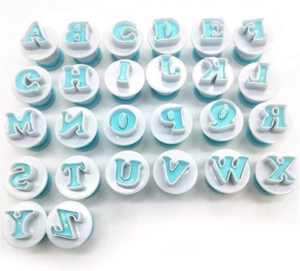 Cake Mold Accessories Decorating Cookie Cutter Cupcake Home Non Stick Alphabet Digital Baking Kitchen Food-safe Styling Tools Fondant(Uppercase Letter)