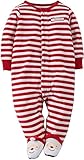 Carter's Unisex Baby Christmas Velour Snap-Up Sleep & Play