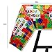 82 Piece Building Blocks Party Supplies Set Including Banner, Plates, Cups, Napkins, and Tablecloth, Serves 20