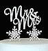 Lulu Sparkles LLC Crystal Rhinestone winter Wedding Monogram Mr & Mrs & Snow flakes Cake Topper Wedding Cake jewelry Bling Keepsake SET