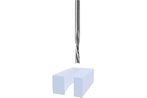 Bosch 85611M 1/4-Inch Diameter 1-Inch Cut Solid Carbide Double Flute Acrylic Router Bit 1/4-Inch Shank