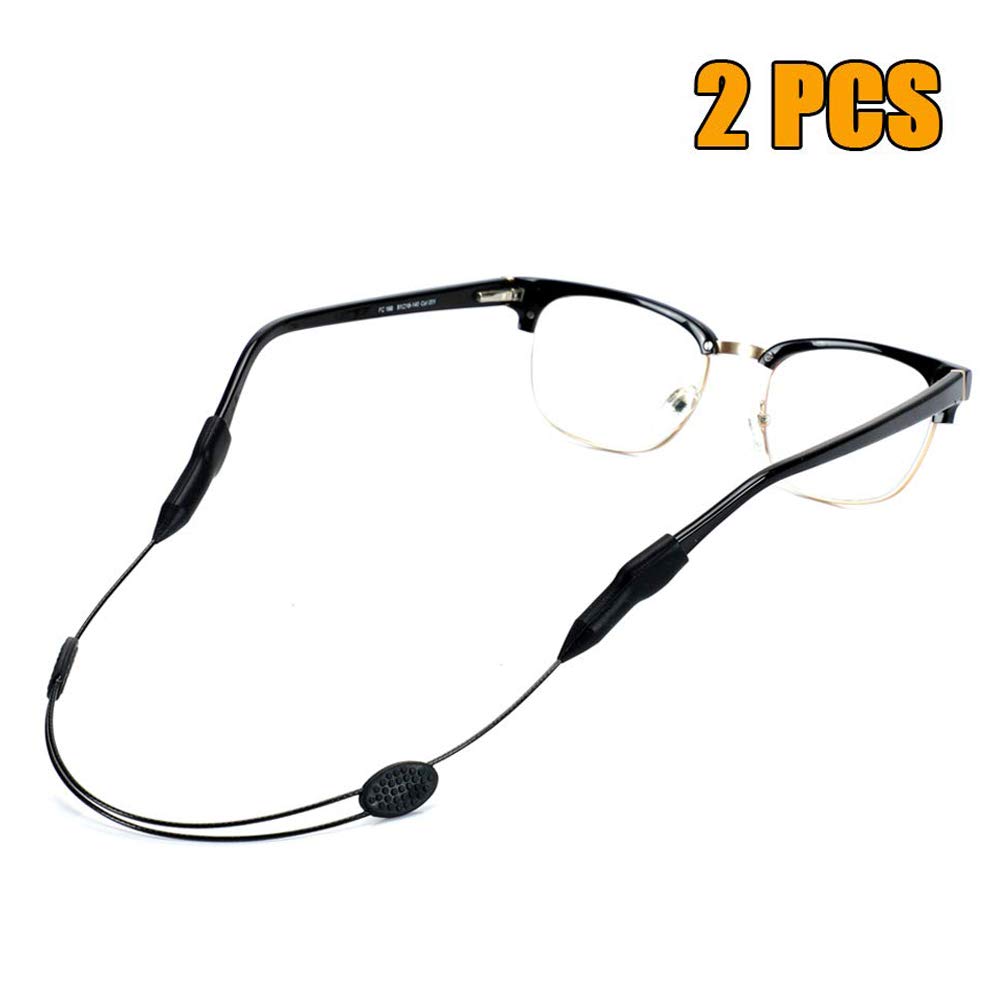 Sport Glasses Strap for Man and Women, Adjustable Eyewear Retainer Sunglasses Chain Holder Strap, Fits Large Head 9.84 to 15.75 Inchs, with 2PCS Eyeglass Strap.