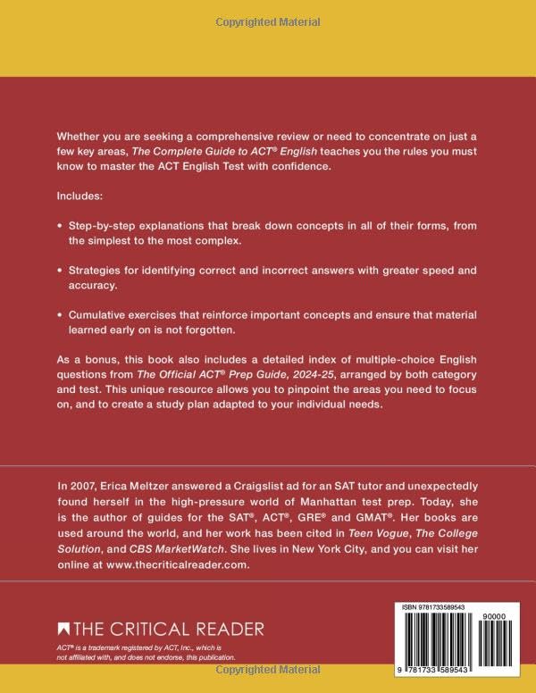 The Complete Guide to ACT English, Fourth Edition The Complete Guide to ACT English, Fourth Edition Paperback