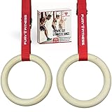Fury Fitness Olympic Rings - Gymnastics and CrossFit - Made of Real High-Grade Wood - Use these Rings for Home or Gym Exercise Workouts