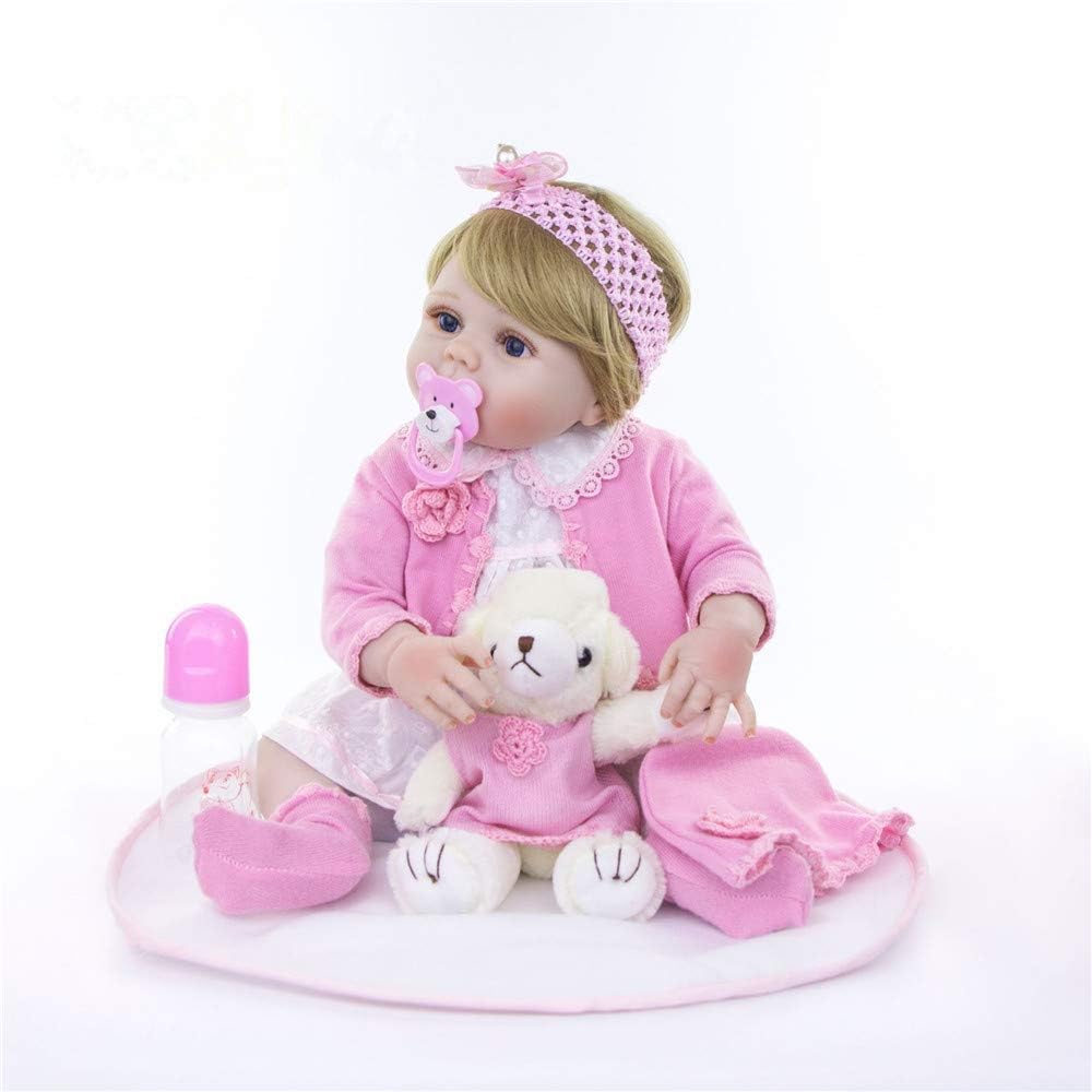 Prezzo HWBB Reborn Baby Doll 23 Pollici Full Silicone Rebirth Doll Girl 57Cm Simulazione Baby Baby Doll Realistica Reborn Babies Ragazze Giocattoli Set Regalo per Regali per Bambini Offerte