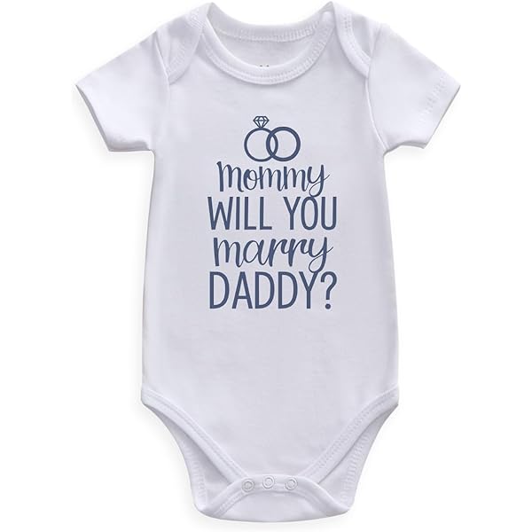 Bavaglino BabyGrow Neonato 'Mummy Will You Marry Daddy?' – 100% Cotone UK