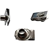 3/8"-16 Stainless Steel U -Style Clip-On Nut,U-Type Fasteners (Pack of 10)
