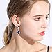 EleQueen 925 Sterling Silver Full Prong Cubic Zirconia Birthstone Teardrop Bridal Dangle Earrings