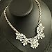 Fit&Wit Golden Tone Rhinestone Choker Crystal Statement Fashion Costume Necklace for Women