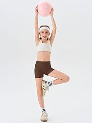 Haloumoning Girls Athletic Shorts Kids High Waisted