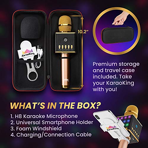 KaraoKing Karaoke Microphone Wireless, Bluetooth Karaoke Machine for