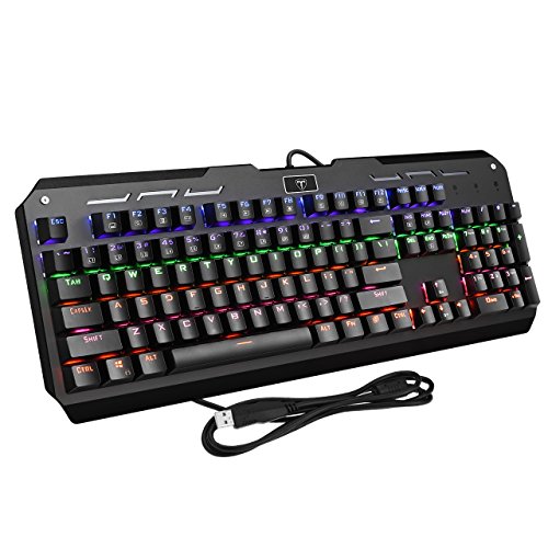Victsing 104 keys cool backlit mechanical gaming keyboa…