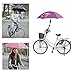 Flexzion Bicycle Umbrella Mount Holder – Adjustable Swivel Connector Stand with 2-Section Tube Handle – Umbrella Round Handlebar for Bike Stroller Attachment, Wheelchair Holder, Golf Cart, Beach Chair