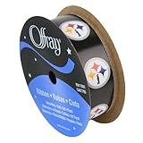 PITTSBURGH STEELERS RIBBON-PITTSBURGH STEELERS HAIRBOW RIBBON, CRAFTING RIBBON, GIFT WRAP RIBBON-7/8