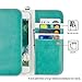 caseen Bella Women's Smartphone Wristlet (Teal Turquoise Mint) for Apple iPhone 7 / 6S / 6 Plus, Samsung Galaxy S7 / S7 Edge, Google Pixel / Pixel LX, LG G5 / G6 & more - Large Size