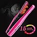 2 IN 1 Wireless Mini Hair Straightener Portable Ceramic Flat Iron USB Rechargeable Curler, Fix Styling Quick, Good for Travel(Rose red)