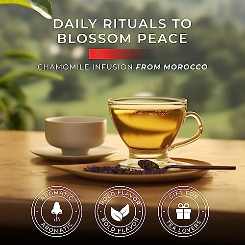 GYA TEA CO PURE CHAMOMILE LAVENDER HERBAL LOOSE LEAF TEA – NATURAL DECAF FLOWER TEA WITH 0 CALORIES FOR CALMING & RELAXING – 5.29 OZ – 70 CUPS
