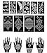 Henna Tattoo Stencil/Temporary Tattoo Temples Set of 14 Sheets,Indian Arabian Tattoo Reusable Stickers Stencils Body Art Designs for Hands Body