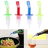 4PCS Bottle Pourer Pour Spout Stopper Liquor PP Oil Vinegar Wine Dispenser Good Pcs Bottle Pourer Pour Spout Stopper Dispenser Liquor Flow Olive Wine Oil Set free shipping