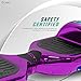 cho Colorful Wheels Series Hoverboard Safety Certified Hover Board Electric Scooter with Built in Speaker Smart Self Balancing Wheels (Chrome Purple)