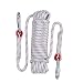 Rock Climbing Rope, 12mm Diameter Outdoor Hiking Accessories High Strength Cord Safety Rope (10m,32ft)(20m,64ft) (30m,94ft) (White, 94ft) primary