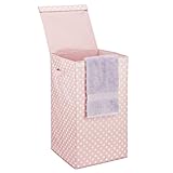 mDesign Large Laundry Hamper Basket with Hinged Lid