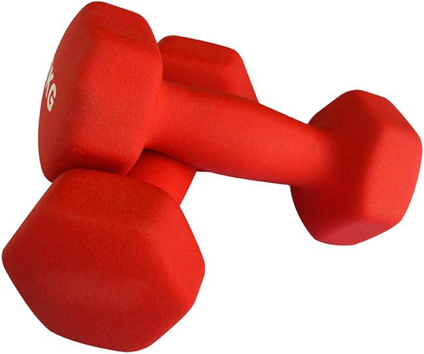 QXMY PVC Dumbbell Home Exercise for Ladies Kids Arm Hand Weights Pilates Dumbbells in 1kg 1.5kg 2kg 2.5kg 3kg Pair