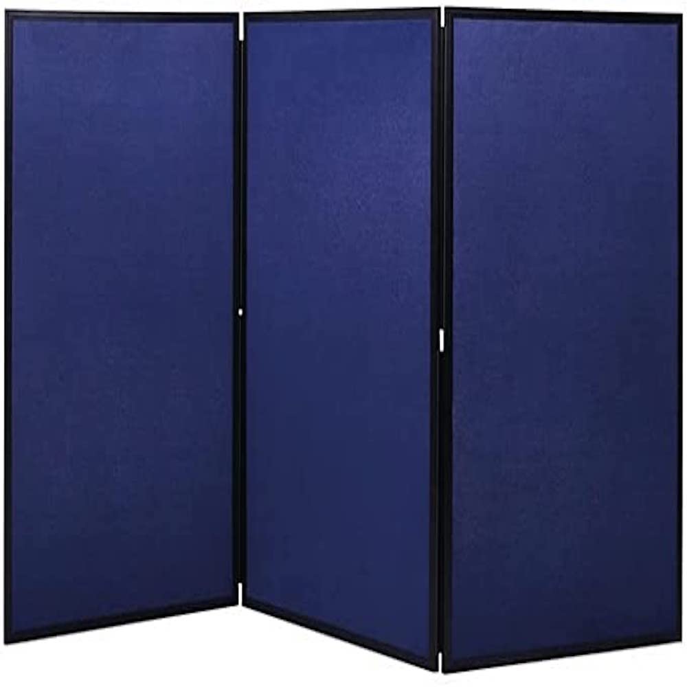 Q-CONNECT Display Board with 3 Panel - Blue/Grey