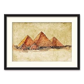 Black Framed Canvas Wall Art Architectural Drawing Home Artwork Decoration for Living Room, Bedroom - 23x31 inches