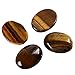 8pcs Adabele Natural Tiger Eye Stone Oval Cabochon Flatback Gemstone Cabochon Loose Dome Cabs Stone 18mm x 13mm (0.71