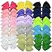 30pcs Toddler Girls Ribbon Bows for Hair 4.5 Inch Hair Bows Clips