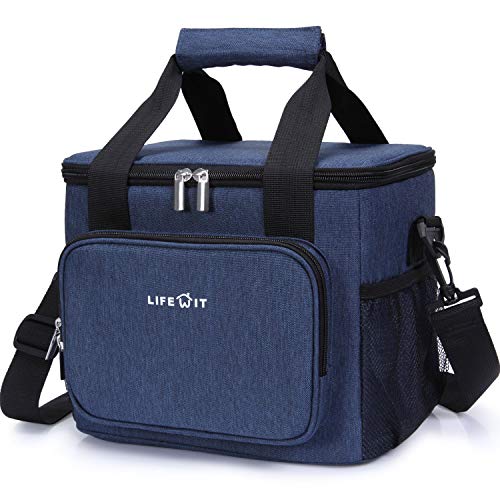 Lifewit Large Lunch Bag Insulated Lunch Box Soft Cooler Cooling Tote for Adult Men Women, 24-Can (15L), Blue