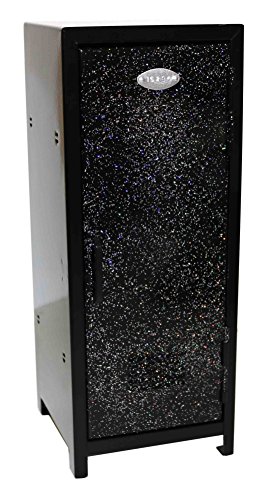 Glitter Mini Metal Locker With Lock And Key (Black)