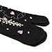 allydrew Flip Flop Socks Sandal Socks (set of 3), Carefree, Pink Black, Slate Blue