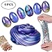 SLOUEASY - Galaxy Crystal Slime 6 Pack Easter Basket Stuffers Egg Slime,Glitter Putty Slime Toy, Scented Stress Relief Sludge Clear Clay Jumbo Slime Toy Christmas Stockings Stuffers