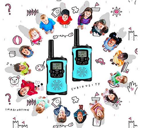 Ahtandy Walkie Talkies for Kids,22 Channel Kids Walkie Talkies Toys, Prevent Children\'s Myopia and Away from Electronic Games,Gifts for Kids Adventure Gear to Camping, Games, Hiking(Blue, 2 Pack)