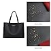 Tote Bag Konpad Womens Handbags PU Leather Shoulder Bag Large tote bag Black and Handbags
