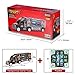 AOKESI Transport Car Carrier Truck Toy Great Gift for Boys Girls Age of 3-10 Year Old (Includes 6 Toy Cars, 2 Construction Signs,7 Road Blocks, 2 Oil Cones, 1 City Map and 1 Dice)