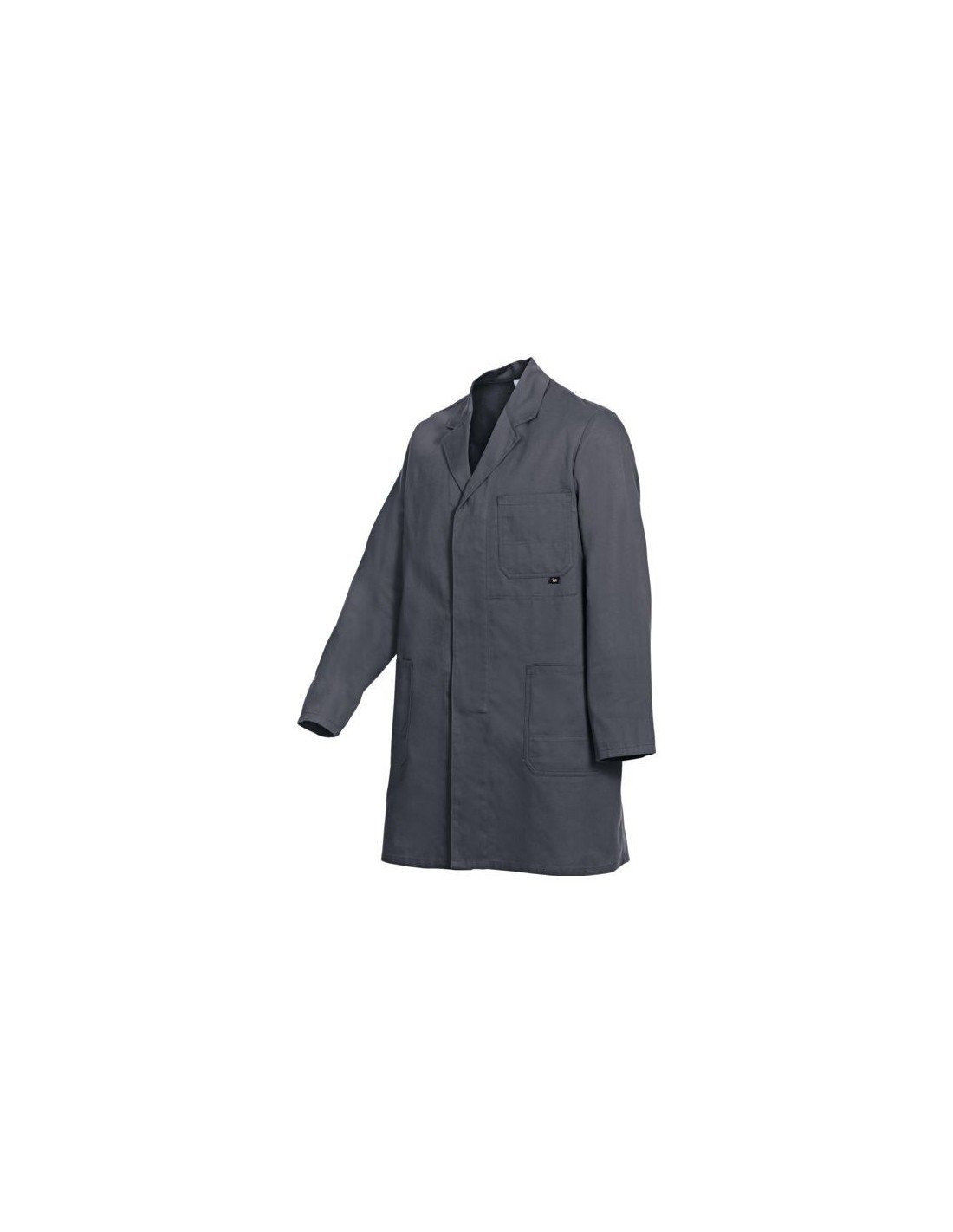 BP 1310-150-53-52/54, Work coat, 3/4 length (96 cm), concealed press-stud band 230,00 g/m², Pure cotton dark grey, 41/43