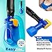 Aquatic Way Hydration Bladder Water Reservoir for Bicycling Hiking Camping Backpack. BPA Free. Easy Clean Large Opening, Quick Release Insulated Tube with Shutoff Valve (Blue-A Clean Kit)