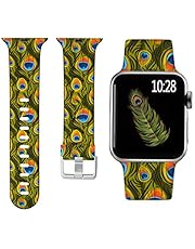 Laffav Compatible with Apple Watch Band 41mm 40mm 38mm 45mm 44mm 42mm for Women Men, Soft Silicone Sport Pattern Replacement Strap Compatible with iWatch SE Series 7 & Series 6 5 4 3 2 1