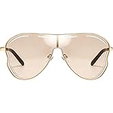 Chicid Oversized Aviator Sunglasses for Women, Trendy Big Butterfly Frame UV400 Protection Classic Shades