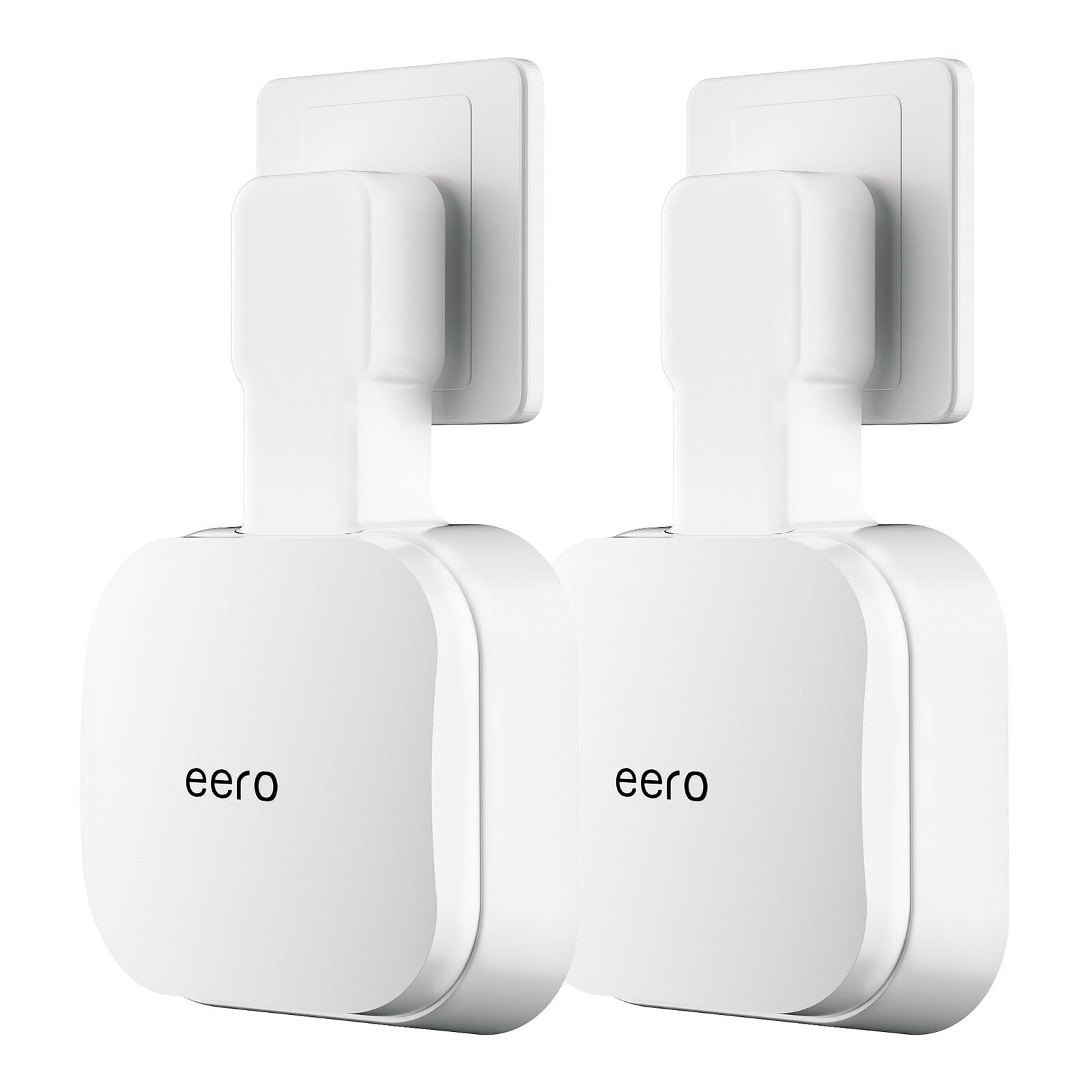 Photo 1 of SENLEG eero 7 Wall Mount, No Drill Outlet Bracket Holder Only Compatible with eero 7 Dual-Band Mesh Router, Cable Management - Space Saving (2 Pack)