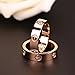 Luxury Shine Celebrity Love Rose Gold-Plated Band Ring for Women (HaveDiamond, 6)