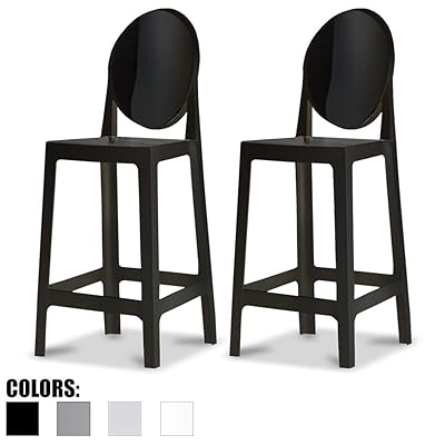 25" Seat Height Modern Ghost Barstool for Contemporary Spaces