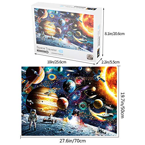 GamePath 1000 Piece Puzzles for Kids Adults, Space Theme Adult Puzzles Premium Quality Recycled Material Jigsaw Puzzle –Family Puzzles Educational Games