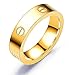 Dubeauty Love Ring Lifetime Titanium Stainless Steel Couples Wedding Engagement Anniversary Engraved Bands Gold Size 8