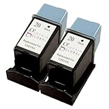 Sophia Global Remanufactured Ink Cartridge Replacement for HP 20 (2 Black)