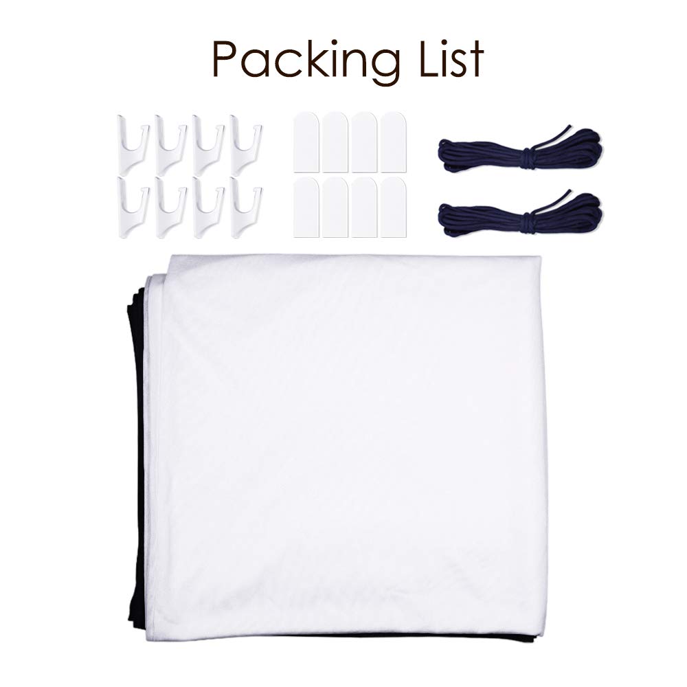 CEVINT Projector Screen, 120 Inch 16:9 HD Foldable Anti-Crease Outdoor Movie Screen for Home Cinema Theater Party Office Support Double Sided Projection