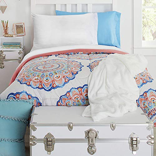 OCM College Dorm Room 24Piece Complete Campus Pak Twin XL with Topper, Comforter, Sheets